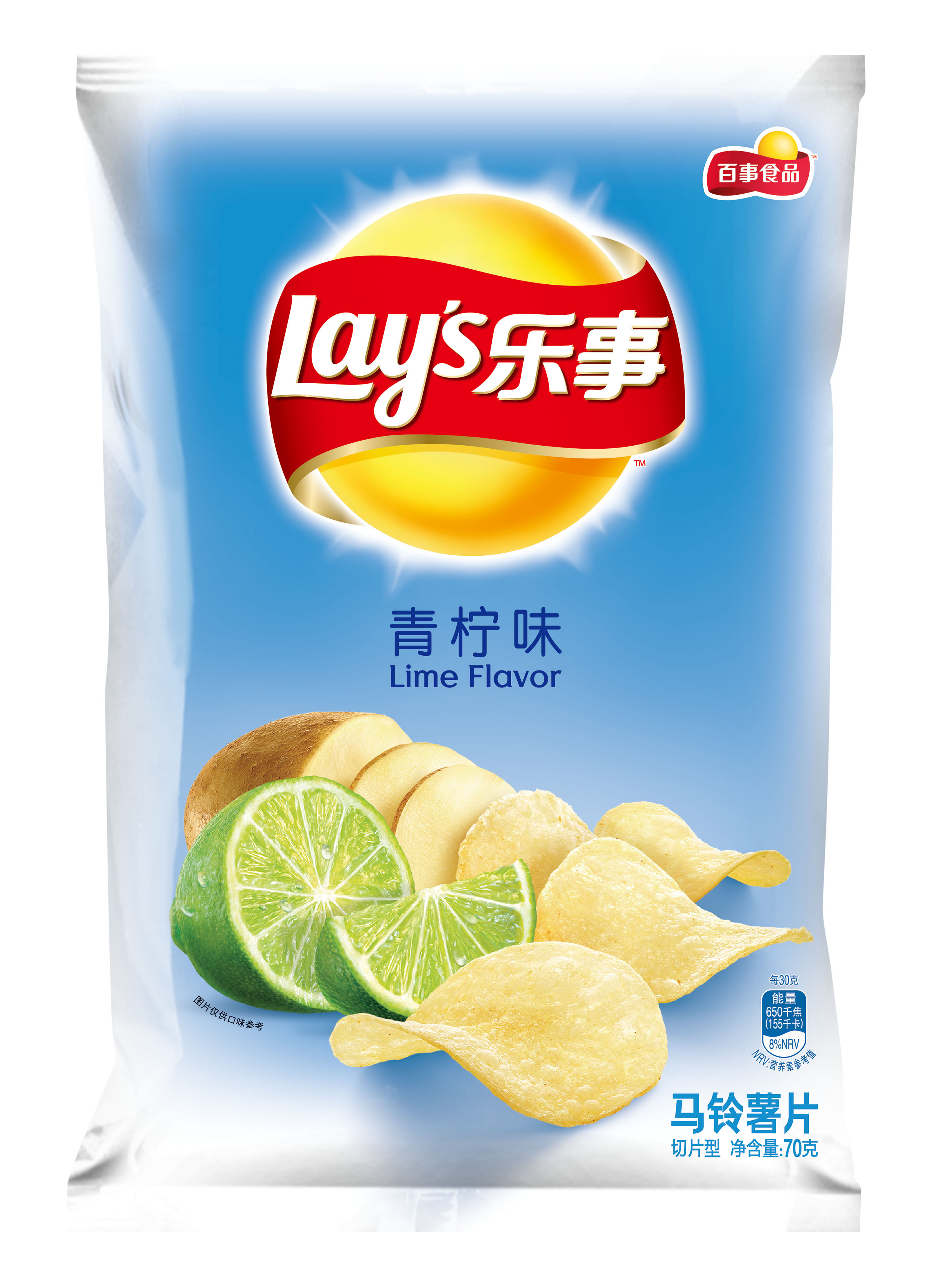 百事食品乐事自然清爽青柠味70g(6924743919266)