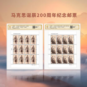 【中国邮政】马克思诞辰200周年大版邮票封装版（一套2张）