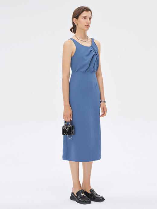 Self Who特殊染织立裁拧结吊带连衣裙2023新款夏季法式气质裙子女 商品图2