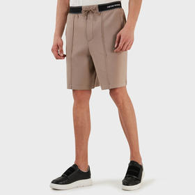 EMPORIO ARMANI 阿玛尼 男士抽绳系带拼接休闲运动短裤 卡其色 3R1PZ7 1JHSZ 0144
