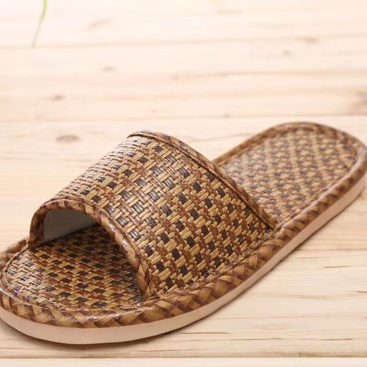 【两双仅需39.9元，夏季爆款】2025夏季天然竹编藤草编织冰凉拖鞋 防滑养生家具室内地板拖鞋 商品图3