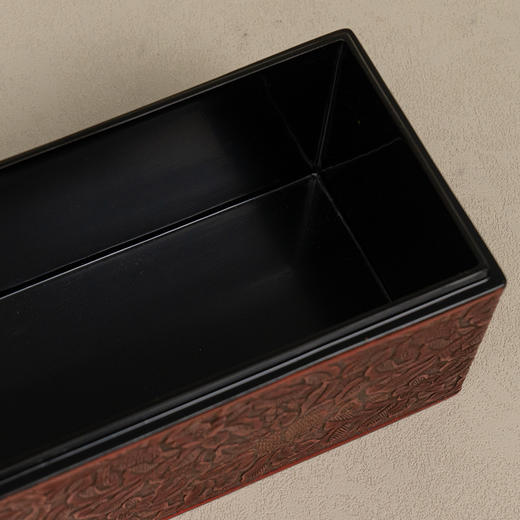 清 剔红山水人物故事盖盒 商品图3