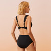 sisia2023新款泳衣女夏款深v性感黑色高腰海岛度假分体比基尼泳衣 商品缩略图2