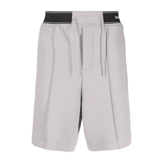 EMPORIO ARMANI 阿玛尼 男士抽绳系带拼接休闲运动短裤 灰色 3R1PZ7 1JHSZ 0651 商品图0