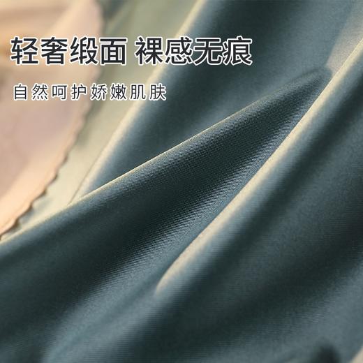 高腰高端绸缎桑蚕丝抗菌内裤768#（杏色-木绿-浅灰-黑色4条装） 商品图4