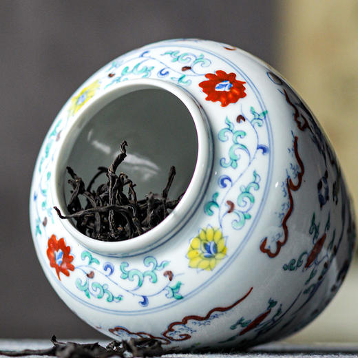 成化斗彩的荣耀，麒麟纹&鱼藻纹天字罐 商品图3