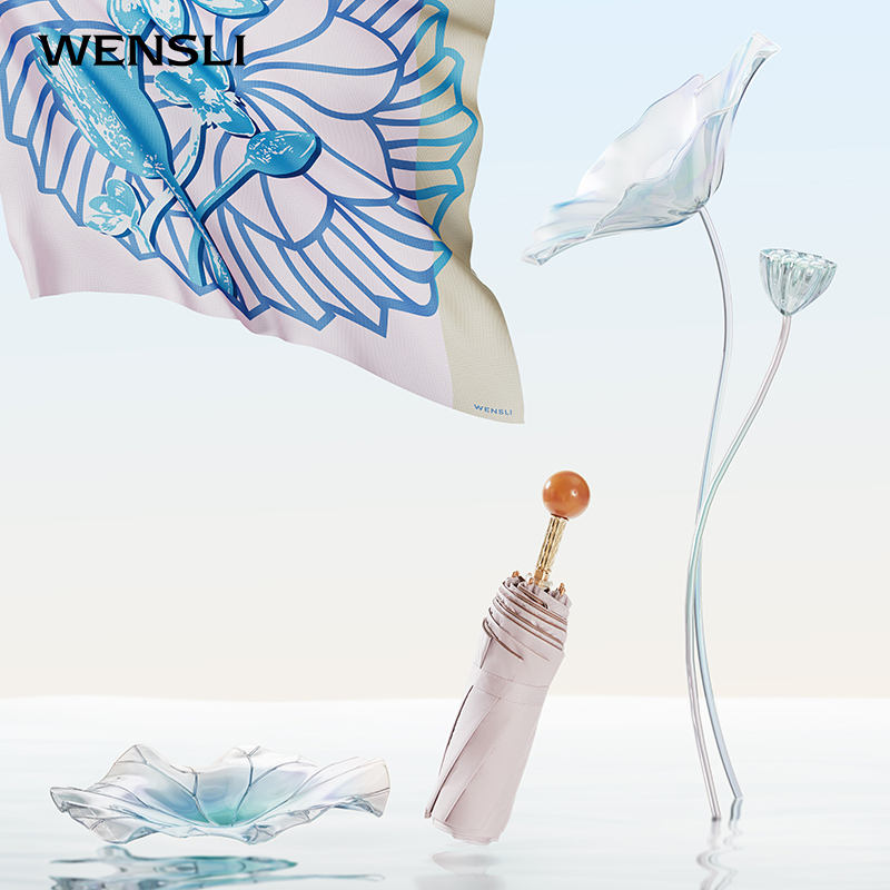 《好运连连》轻奢大方巾三折伞礼盒