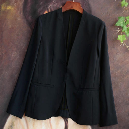 丁摩 春秋简约而不简单高端醋酸面料西装外套Q121182 商品图2