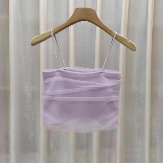 【绝美仙气冰丝吊带】西装内搭蕾丝网纱小吊带背心女美背法式别致打底西服抹胸上衣 商品图8