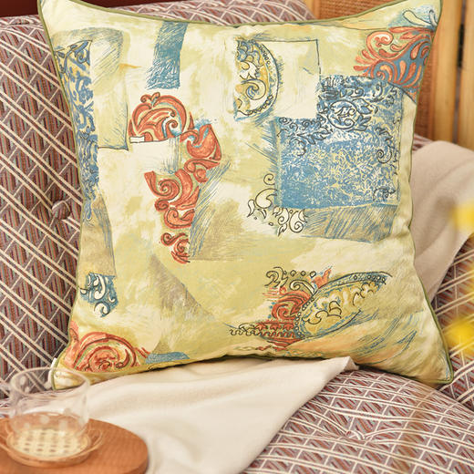 唐三彩系列靠包客厅轻奢复古靠枕 商品图1