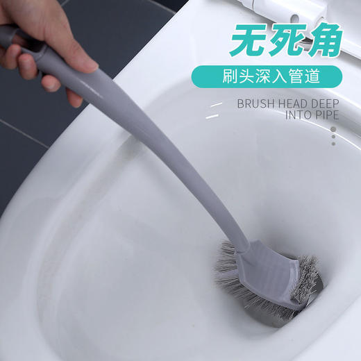 「两面刷毛」马桶刷子洗厕所刷子长柄居家日用卫生间清洁工具刷 商品图3