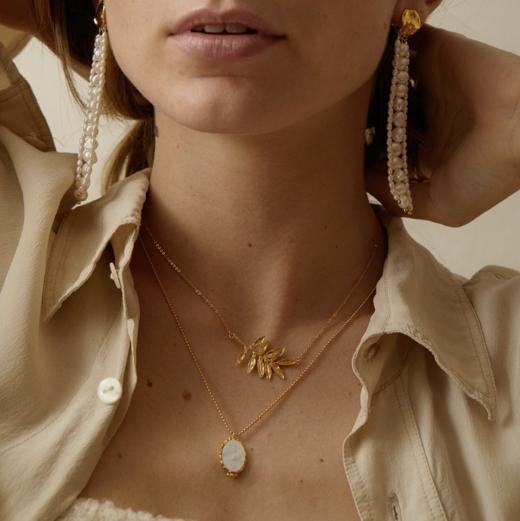 北京仓｜Elise Tsikis-Dimos-金色橄榄叶 项链［法国设计师］ 商品图2