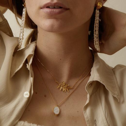 北京仓｜Elise Tsikis-Despina-白贝母 项链［法国设计师］ 商品图2