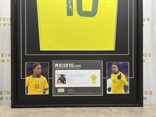 收藏系列 小罗 巴西队10号黄色 亲笔签名球衣 ICONS 商品图3