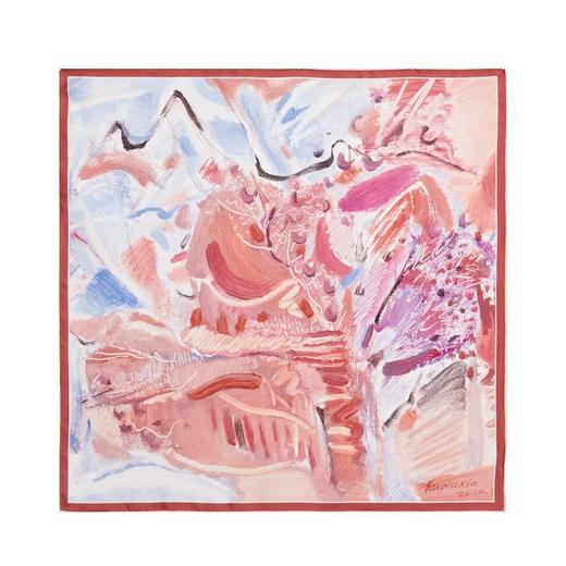 SAINTJOY/上久楷 女式真丝方巾  冬暖雪散  FJS22038 商品图8