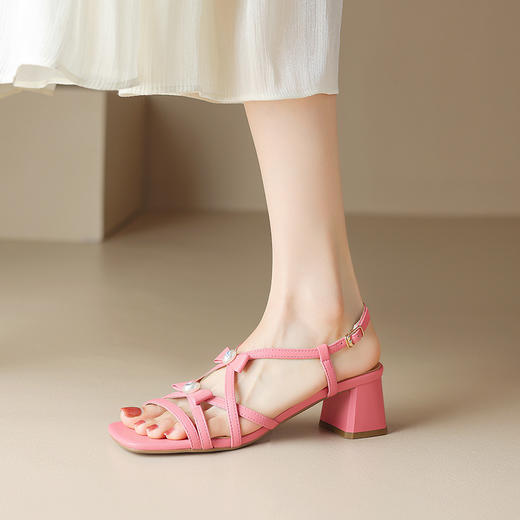 春季新款，里外全皮蝴蝶结凉鞋HCY-3535 商品图4