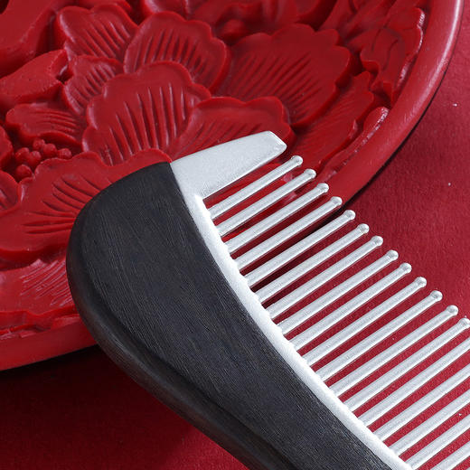 子佩集S999银比翼相思梳子【YJSZ010】2305 商品图3