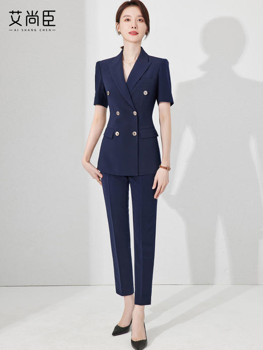 艾尚臣职业套装女西装夏季高端职业装正装西服外套酒店经理工作服 商品图1