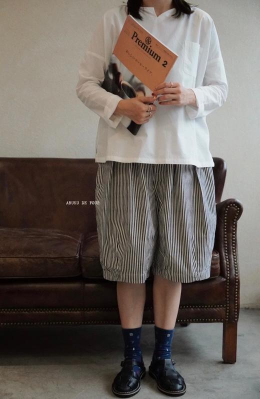 HARVESTY 细直条纹灯笼短裤休闲裤 商品图13