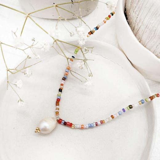 北京仓｜Elise Tsikis-IRINIS-珍珠彩色 项链［法国设计师］ 商品图0
