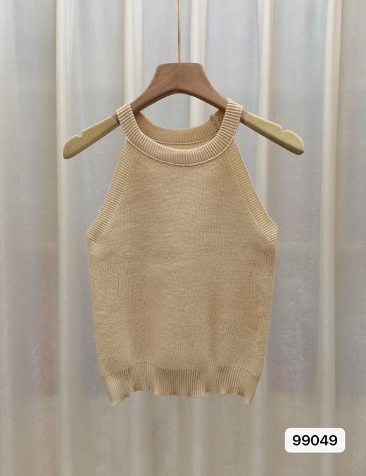 【简约大气性感，轻薄舒适百搭】2023新款小众百搭挂脖式露肩短款吊带衫女夏装薄款外穿针织小背心 商品图7