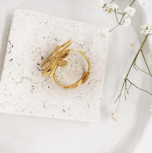 北京仓｜Elise Tsikis-Manisa-金色橄榄叶 戒指［法国设计师］ 商品图3