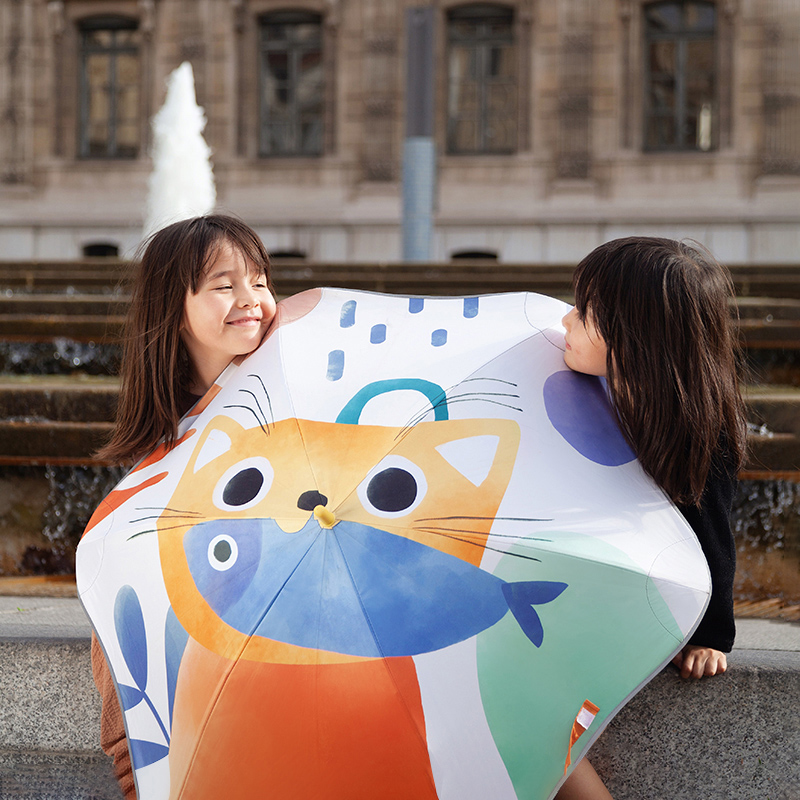 法国FRcoolable睛雨两用儿童伞个插画的图案就是好看