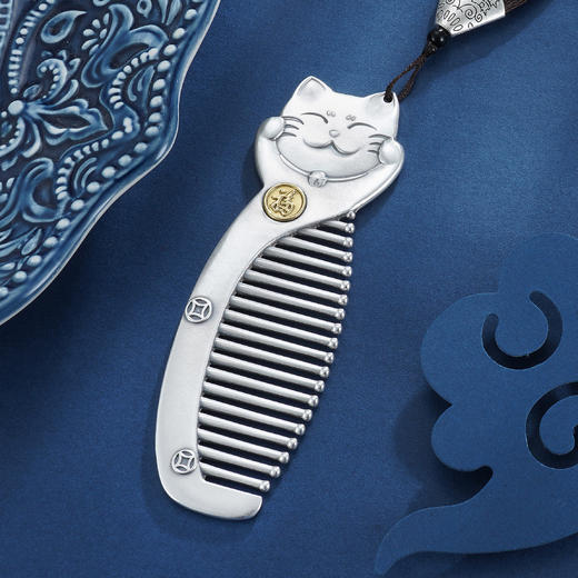 子佩集S999银【招财猫】梳子【BX0460696】2305 商品图8