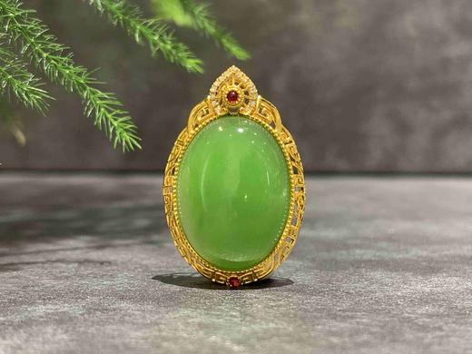 【御珠宫坊】金镶碧玉吊坠 商品图1