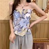 新款2023新潮设计感不规则露背系带肚兜小吊带背心内搭无袖碎花打底上衣女夏季 商品缩略图7
