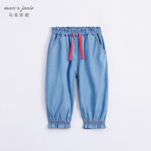 马克珍妮夏装 女童薄款天丝牛仔裤防蚊裤 儿童裤子防晒裤231296 商品图0