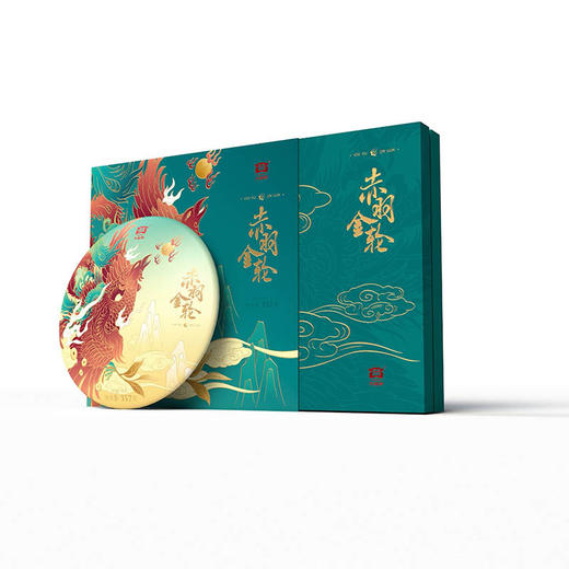 【大益茶】赤羽金轮普洱生茶礼盒375g 商品图2