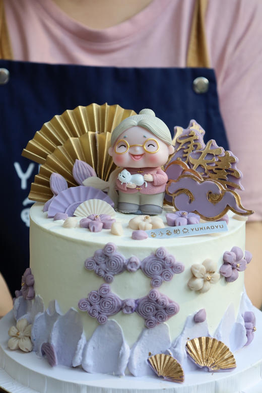 紫色系奶奶健康长寿 商品图0