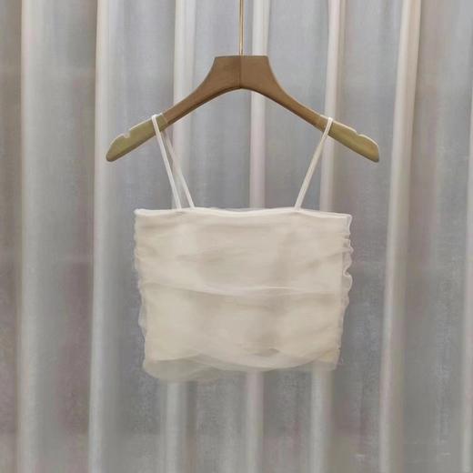 【绝美仙气冰丝吊带】西装内搭蕾丝网纱小吊带背心女美背法式别致打底西服抹胸上衣 商品图9