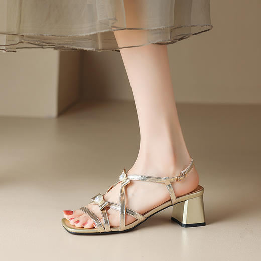 春季新款，里外全皮蝴蝶结凉鞋HCY-3535 商品图8