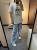 水淼大码女装2024春新款胖mm200斤韩版宽松显瘦牛仔裤7206 商品缩略图5