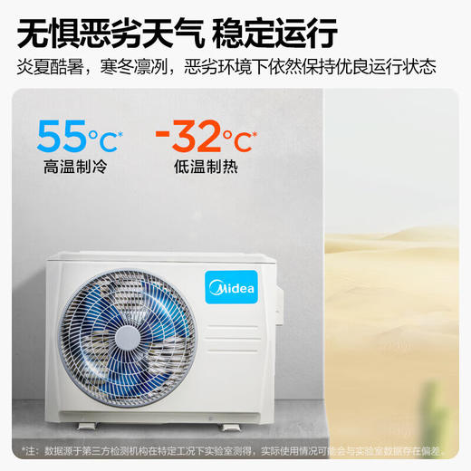 Midea/美的 新风空调挂机 新一级能效智能变频壁挂式 低噪柔风卧室无风感 领鲜者 KFR-35GWBP3DN8Y-KW200(1)A 商品图1