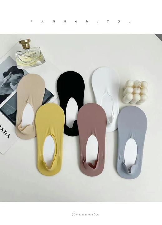 老米优品/ 3双1组，2组包邮❤《男士夏日超透气冰丝纯色船袜》舒服到不想脱下~~好品质。WZ230507C 商品图1