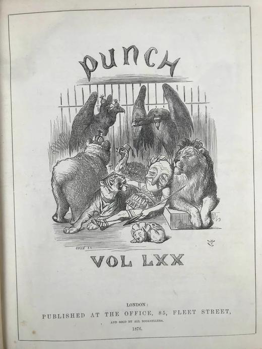 1876年 英国讽刺漫画杂志《笨拙》 数百幅插图 漆布精装16开 商品图2