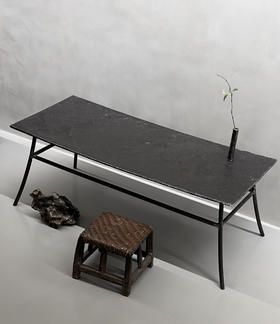 铁 板 茶 台 - 003（不含花器、竹凳）