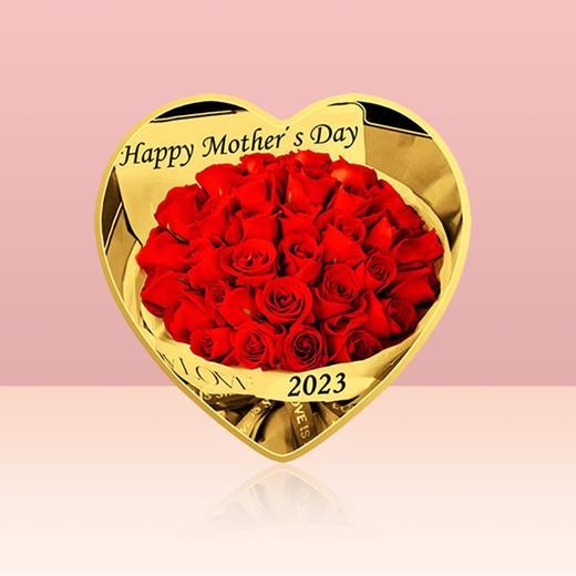 【现货】“爱您妈妈”母亲节彩色心形纪念章·礼盒装 商品图1