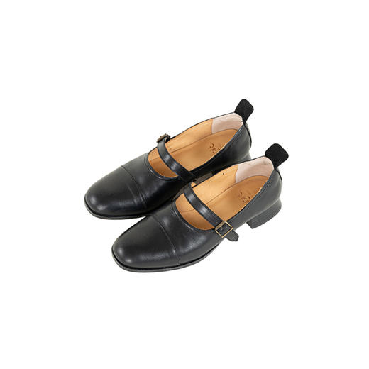 绽放S036朵/小圆头牛皮低跟百搭单鞋 商品图4