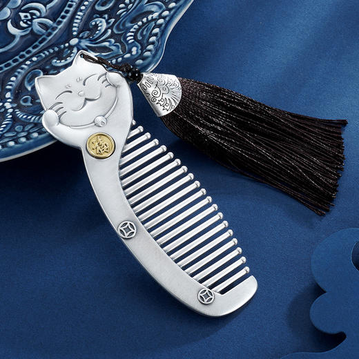 子佩集S999银【招财猫】梳子【BX0460696】2305 商品图10