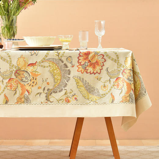 巴洛克午后系列方形桌布餐厅轻奢高级感桌布 商品图0