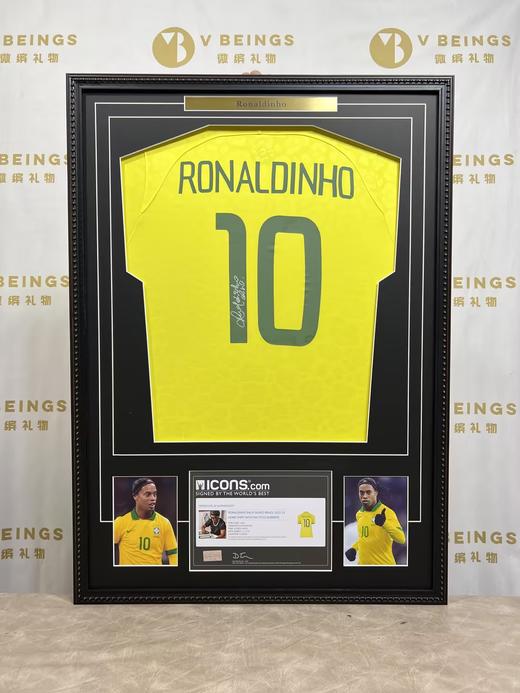 收藏系列 小罗 巴西队10号黄色 亲笔签名球衣 ICONS 商品图1