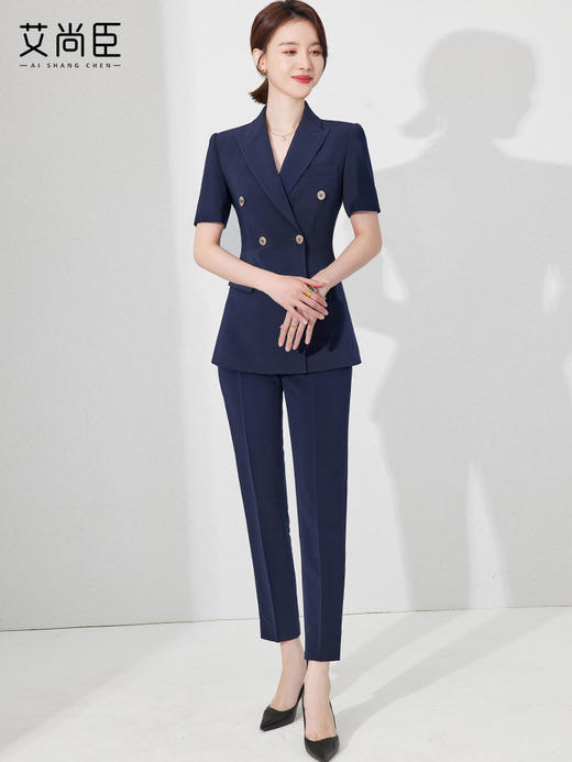 艾尚臣职业套装女西装夏季高端职业装正装西服外套酒店经理工作服 商品图3
