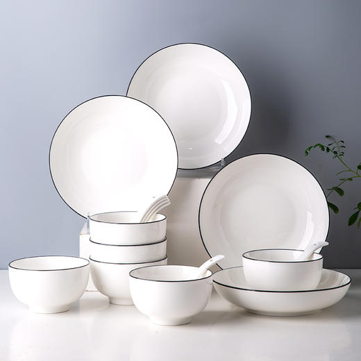 菲米生活舍墨陶瓷餐具套装碗蝶盘FM-TC2114 商品图3