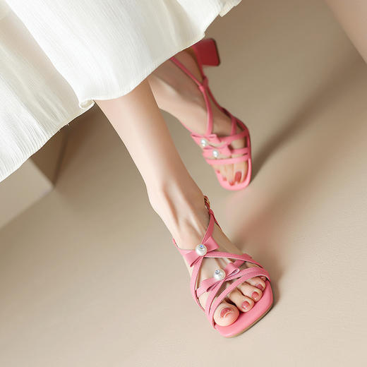 春季新款，里外全皮蝴蝶结凉鞋HCY-3535 商品图3