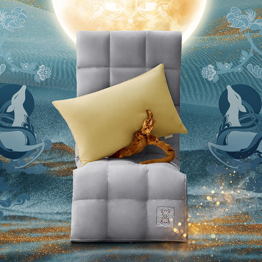 水星家纺 敦煌系列 星国潮羽绒水洗抗菌夏被 200×230cm 商品图1