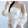 【绝美仙气冰丝吊带】西装内搭蕾丝网纱小吊带背心女美背法式别致打底西服抹胸上衣 商品缩略图5